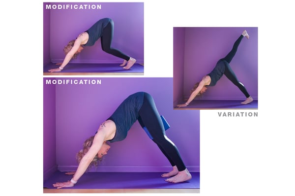 modification of downward facing dog