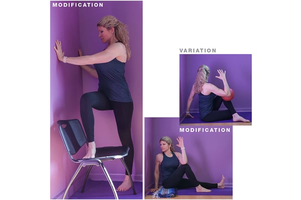 seated twist yoga pose modification