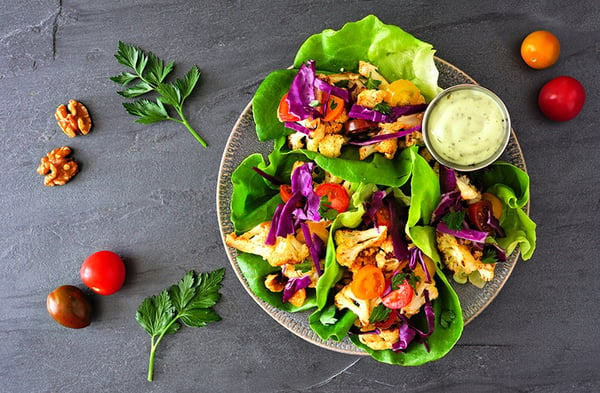 a plate of healthy leafy greens